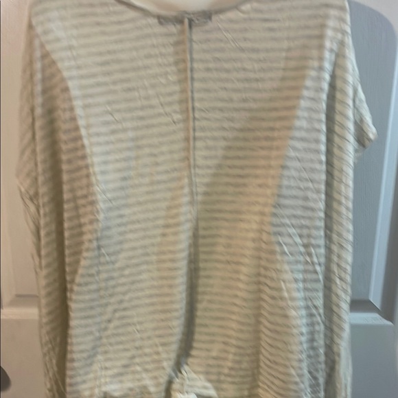 Unique Vintage Beige Striped Blouse - Picture 5 of 7